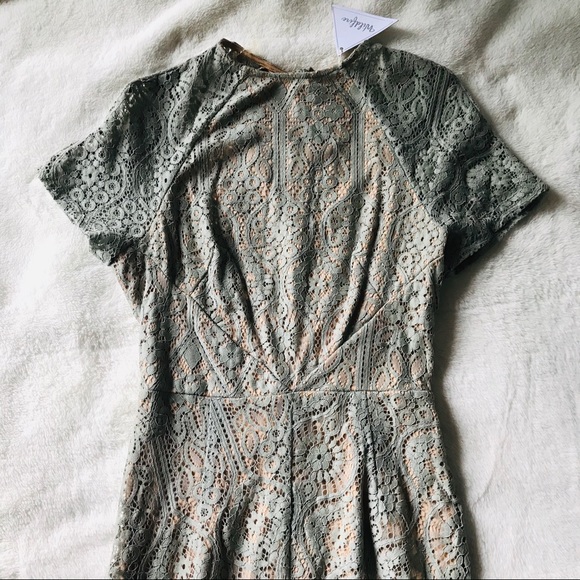 NEW Olive Lace Dress - Picture 4 of 8